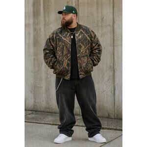 Vintage Mossy Oak Mens Jacket Size 3XL Bomber USA Brown Streetwear Camouflage